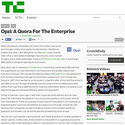 Opzi: A Quora For The Enterprise