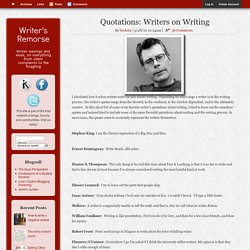 Quotations: Writers on Writing