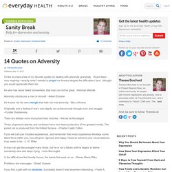 14 Quotes on Adversity - Sanity Break