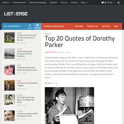 Top 20 Quotes of Dorothy Parker