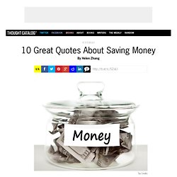 10 Great Quotes About Saving Money