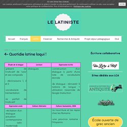 4- Quotidie latine loqui ! - Lelatiniste, cours de latin et français