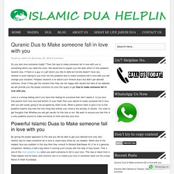 Quranic Dua to Make someone fall in love with you