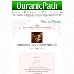 Circumcision - Does the Quran Approve it? - Genital Mutilation