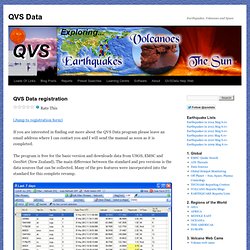 QVS Data registration