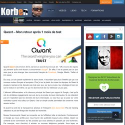 Qwant - Mon retour après 1 mois de test