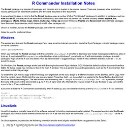 R Commander Installation