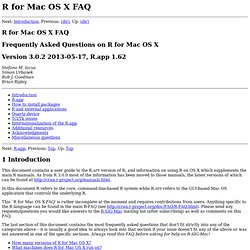 R for Mac OS X FAQ