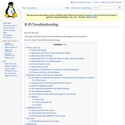 R-Pi Troubleshooting