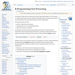 R Programming/Text Processing