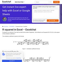 R squared in Excel - Excelchat