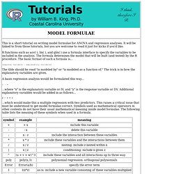 Model Formulae