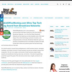 Wins Top Tech Blog Award from Broadview Networks