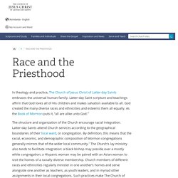 Race and the Priesthood