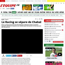 Rugby - Top 14 - Le Racing se sépare de Chabal