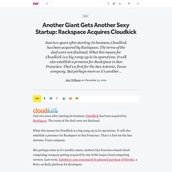 Another Giant Gets Another Sexy Startup: Rackspace Acquires Cloudkick - ReadWriteCloud