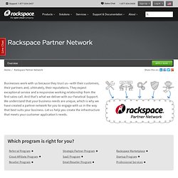 Hosting Partner Program form Rackspace