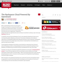 The Rackspace Cloud Powered By OpenStack