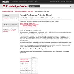 About Rackspace Private Cloud Software