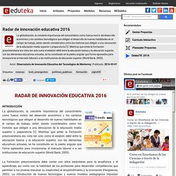 Radar de innovación educativa 2016