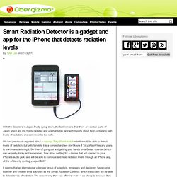 Smart Radiation Detector is a gadget and app for the iPhone that detects radiation levels