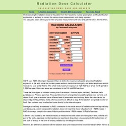 Radiation Dose Calculator