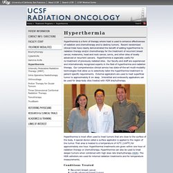 Radiation Oncology : Hyperthermia