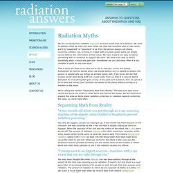 Radiation Information and Answers