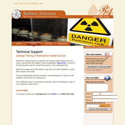 Radiation Leak Detection - professional RPA services