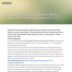 Radiation Protection Apparels Market Research Trembling Revenue by 2023