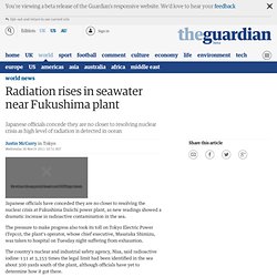 Radiation rises in seawater near Fukushima plant