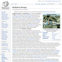 Radiation therapy - Wikipedia