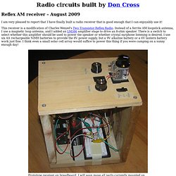 Radio circuits built by Don Cross