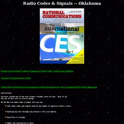 RADIO CODES & SIGNALS - OKLAHOMA