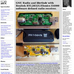 GNU Radio and rtl-sdr w/Realtek RTL2832U and Elonics E4000