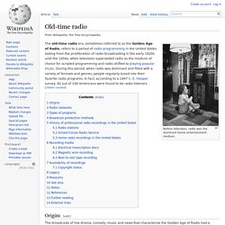 Old-time radio