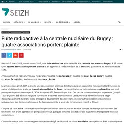 Fuite radioactive à la centrale nucléaire du Bugey : quatre associations portent plainte