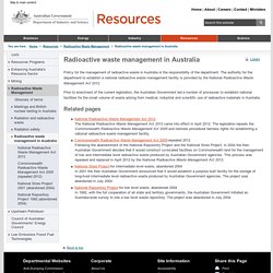 Radioactive waste management in Australia