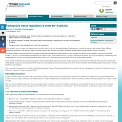 Radioactive waste repository & store for Australia