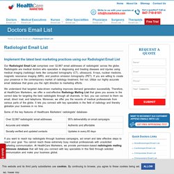 Radiologist Mailing Database