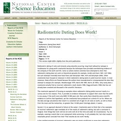 Radiometric Dating Does Work!