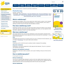 What is Radiotherapy? - Cancer Council Victoria