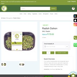 Buy Farm Fresh Radish Online at Best Price - Supple Agro Microgreens