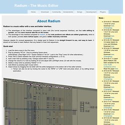 Radium - The music editor