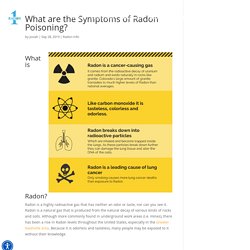 Radon Poisoning: What is it and is it deadly?