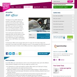 RAF officer job information