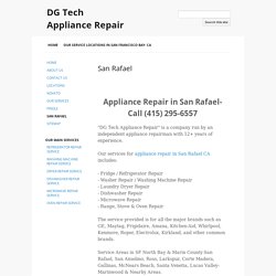 San Rafael - DG Tech Appliance Repair