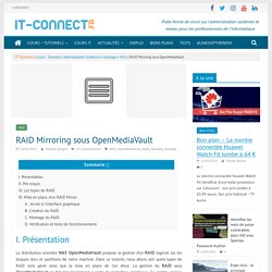 RAID Mirroring sous OpenMediaVault﻿