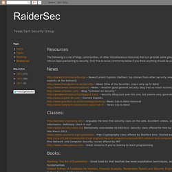 RaiderSec: Resources