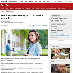 Rail firm offers free trips to university open day